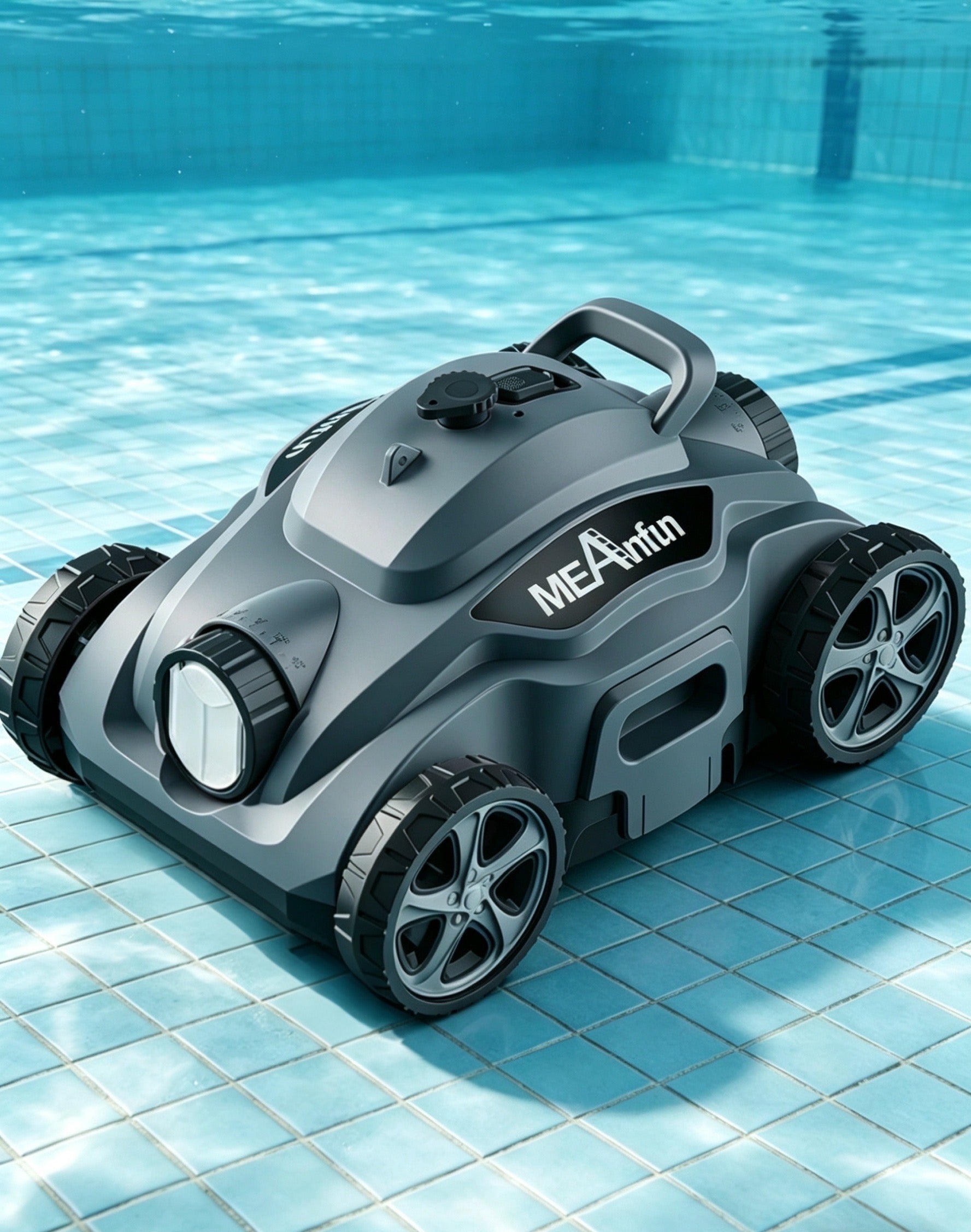 Cordless Robotic Pool Cleaner, 110 Mins Runtime & 1076 Sq. Ft Coverage, Automatic Parking Pool Vacuum for Above Ground/Inground Pools, IPX8 Waterproof